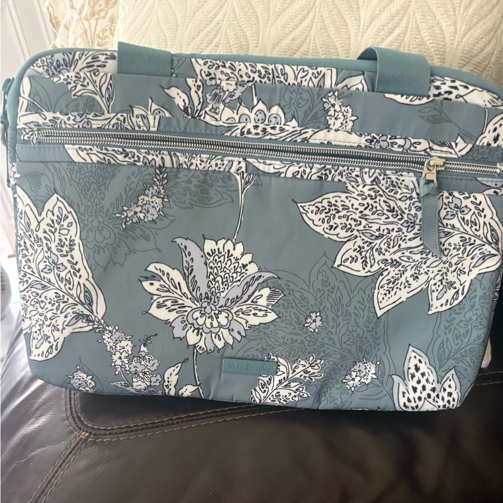 Vera Bradley Blue and White Tablet/Kindle Bag with Floral Design